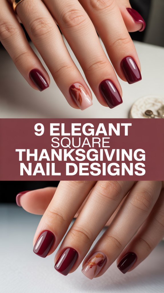 Thanksgiving nails square