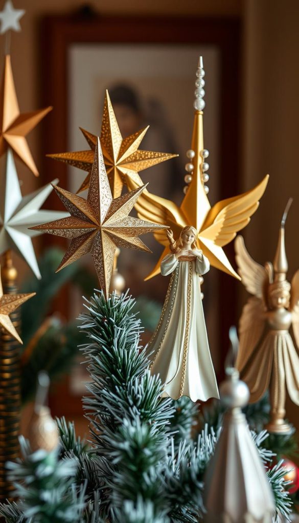 Vintage Christmas tree toppers 