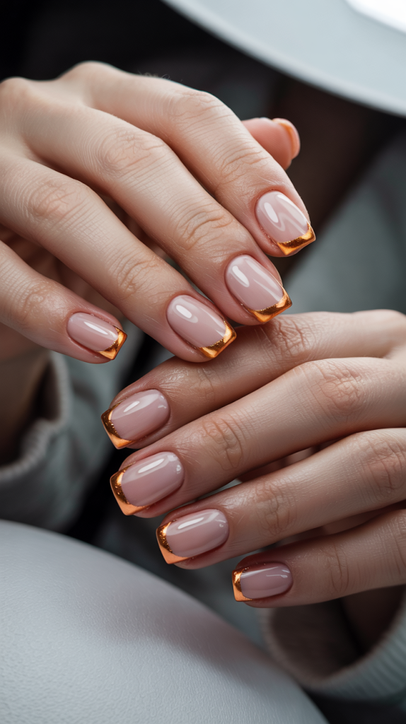 French tip thanksgiving nails