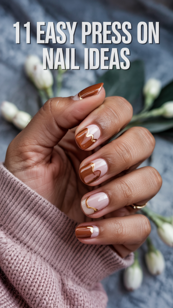Thanksgiving Nails Easy press on nails designs