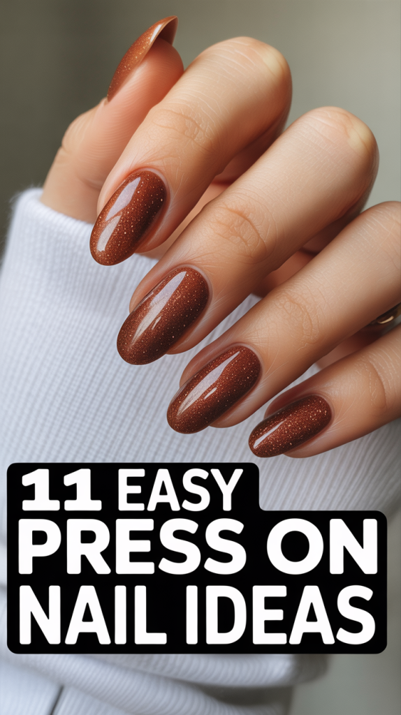 Thanksgiving Nails Easy short almond press-ons