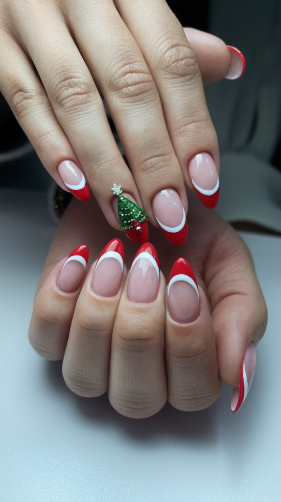 Almond nails christmas