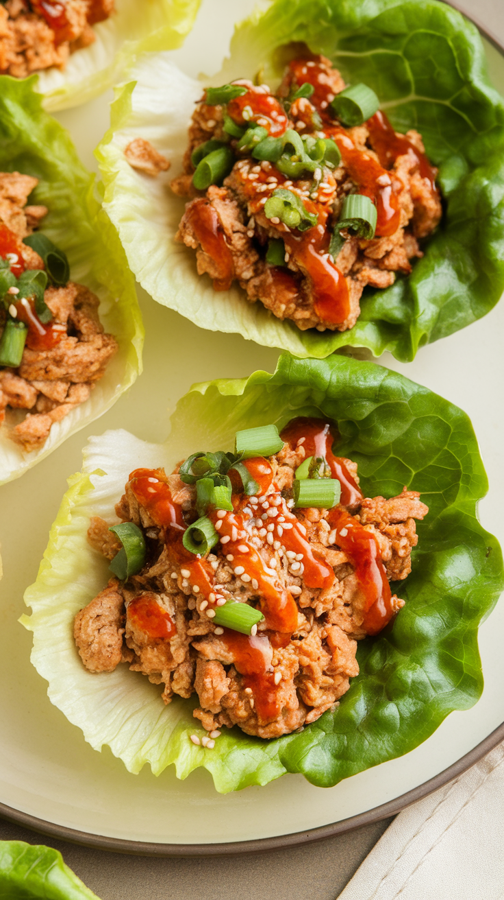 Asian Ginger Chicken Lettuce Wraps Recipe