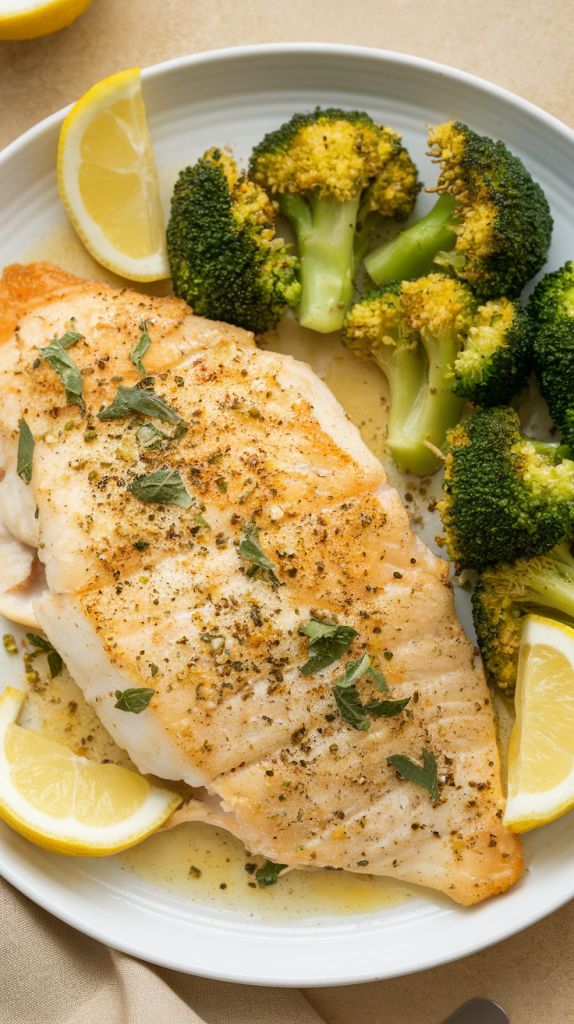 Easy Healthy Dinner Recipes for Family Baked Lemon Pepper Tilapia with Broccoli