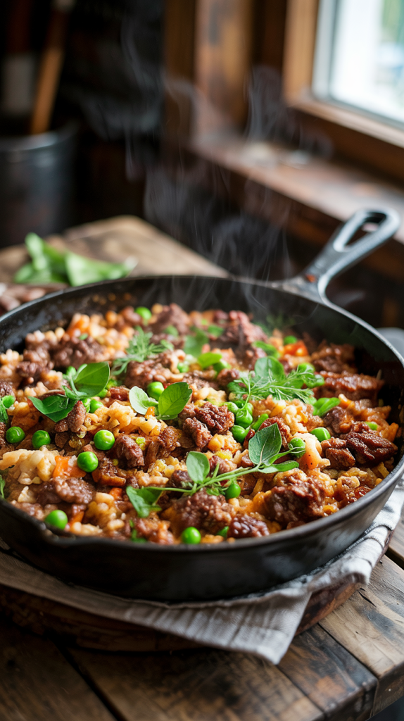 Healthy Ground Beef Recipes for Dinner Beef and Cauliflower Fried Rice Skillet