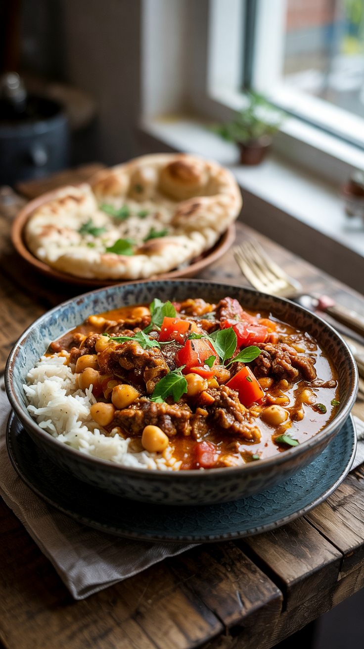 Beef and Chickpea Curry Bowl