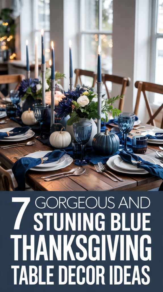 Blue Thanksgiving Table Decorations Blue Thanksgiving Table Decorations
