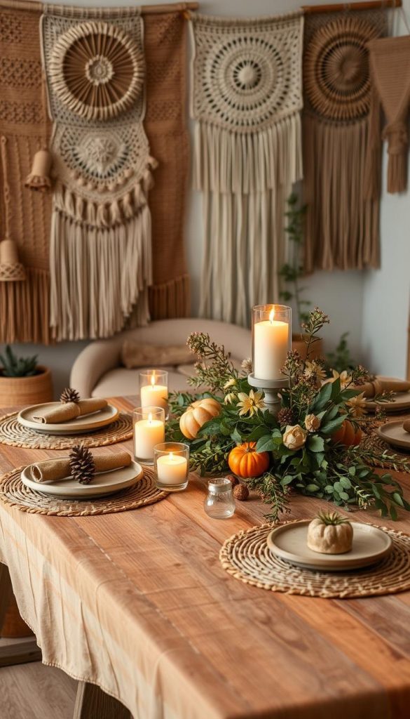 Boho Thanksgiving Table Decorations