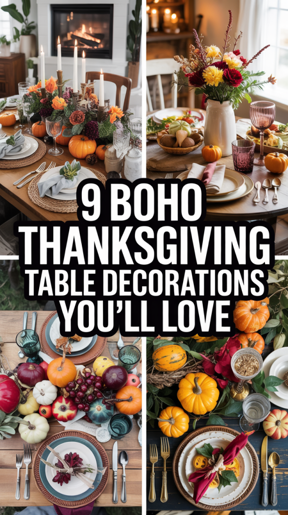 Boho Thanksgiving Table Decorations