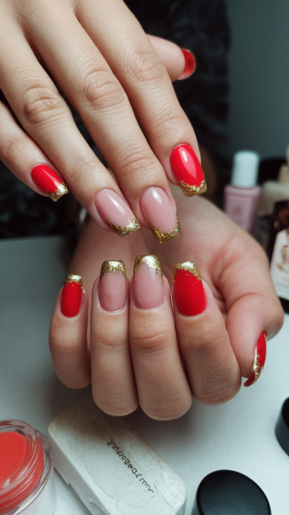 Christmas Nails Acrylic Square