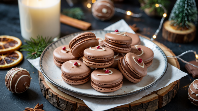 Christmas macarons