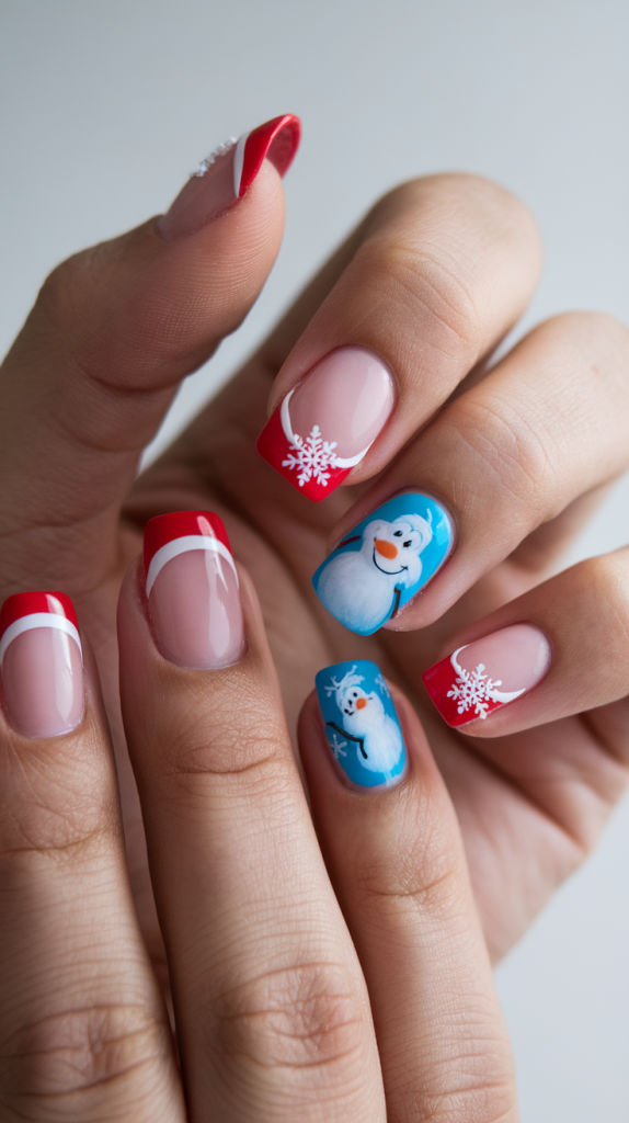 Christmas nails french