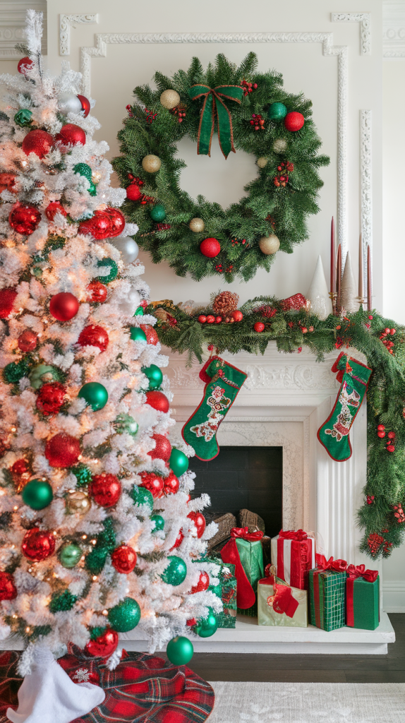 Christmas tree green and red Christmas tree green and red