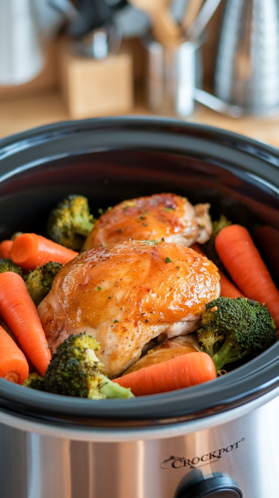 Crockpot Honey Garlic Chicken with Carrots Recipe