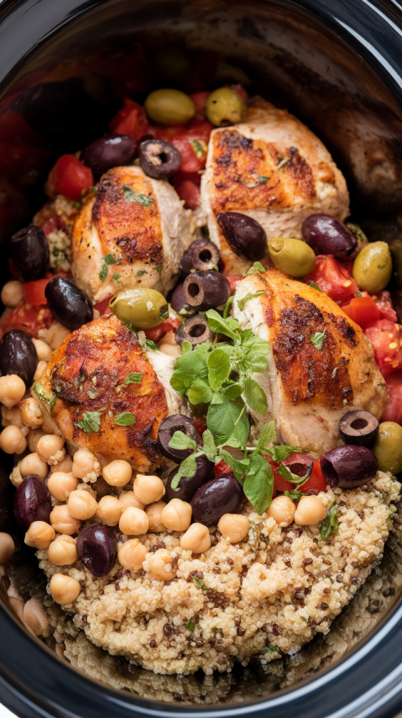 Crockpot Mediterranean Chicken Bowls Recipe