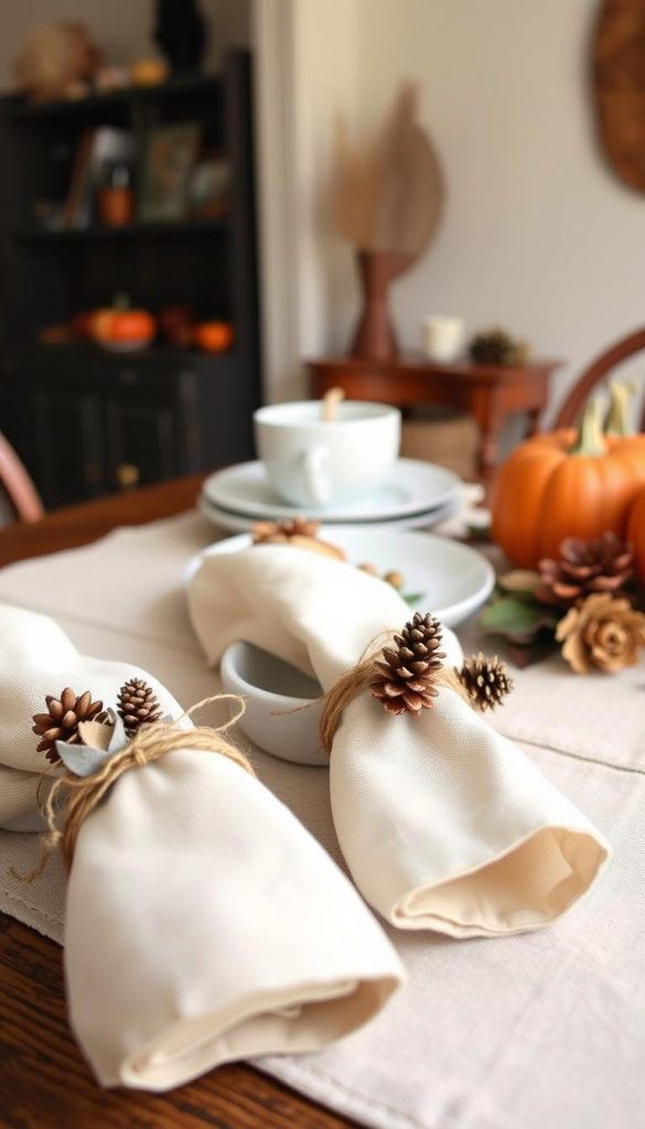 DIY Napkin Rings Thanksgiving Decor