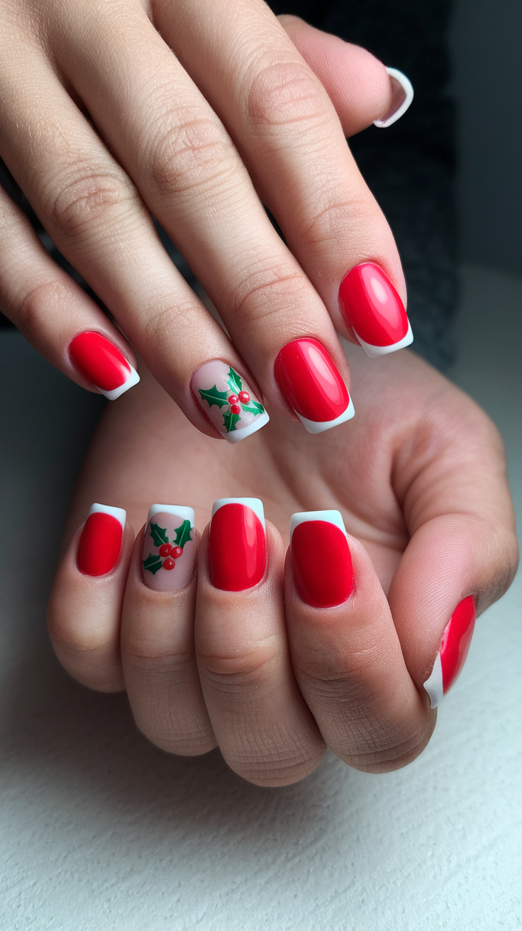 Dark Green Nails Chrome