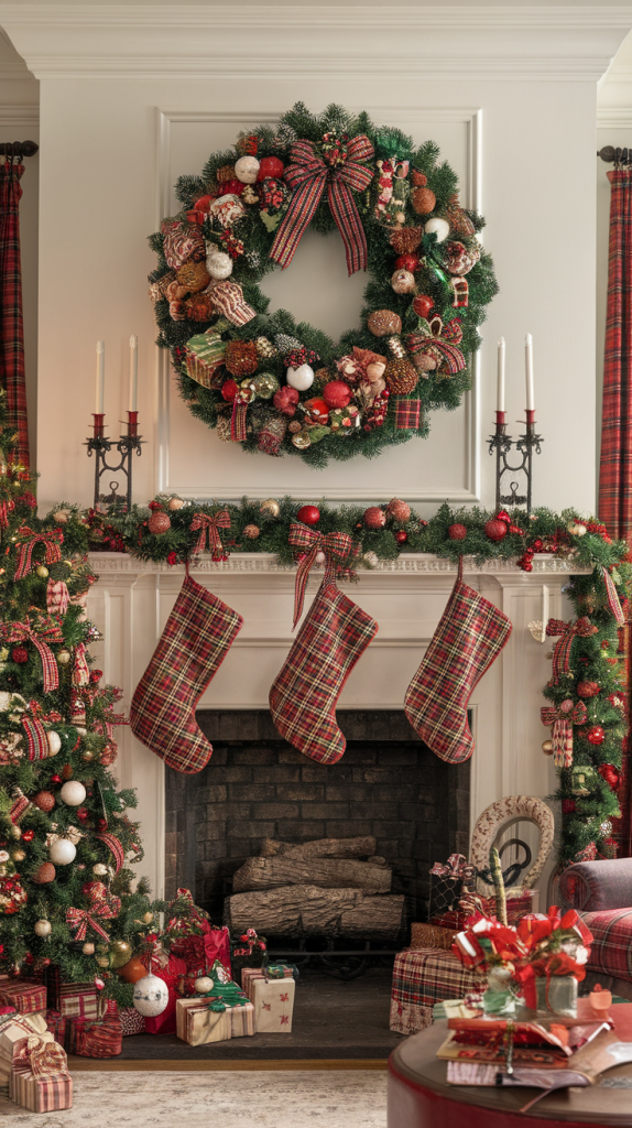 Garland Christmas Mantle Garland Christmas Mantle