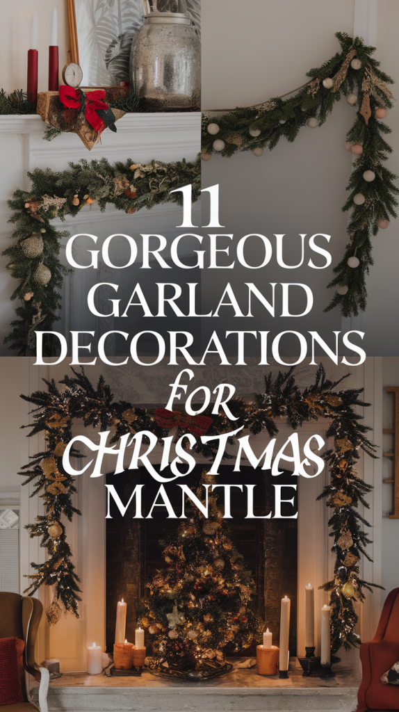 Garland on mantle christmas