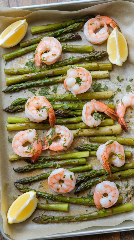 Easy Healthy Dinner Recipes for Two Garlic Parmesan Shrimp and Asparagus Sheet Pan Recipe