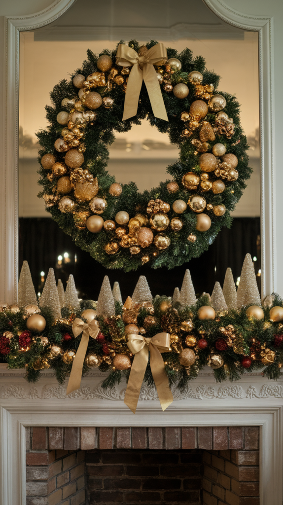 Gold Christmas Mantle