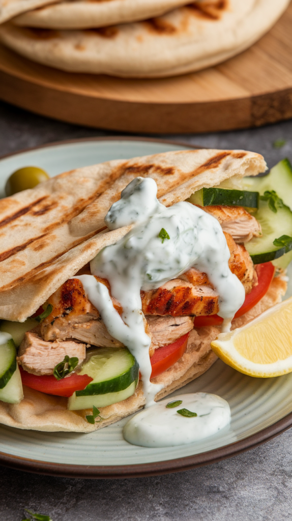 Easy Healthy Dinner Recipes for Two Greek Chicken Stuffed Pitas