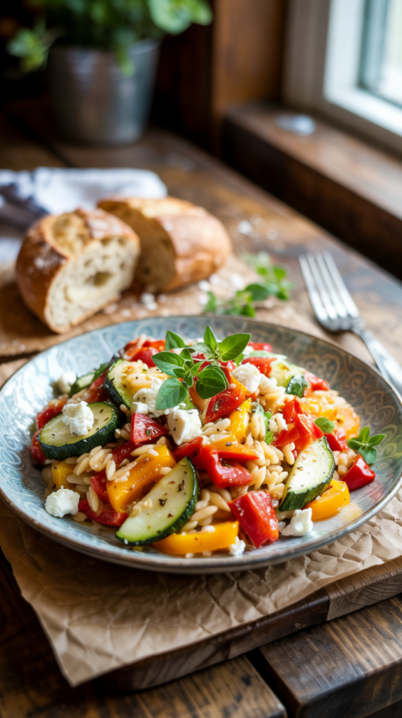 Greek Orzo and Roasted Vegetable Salad