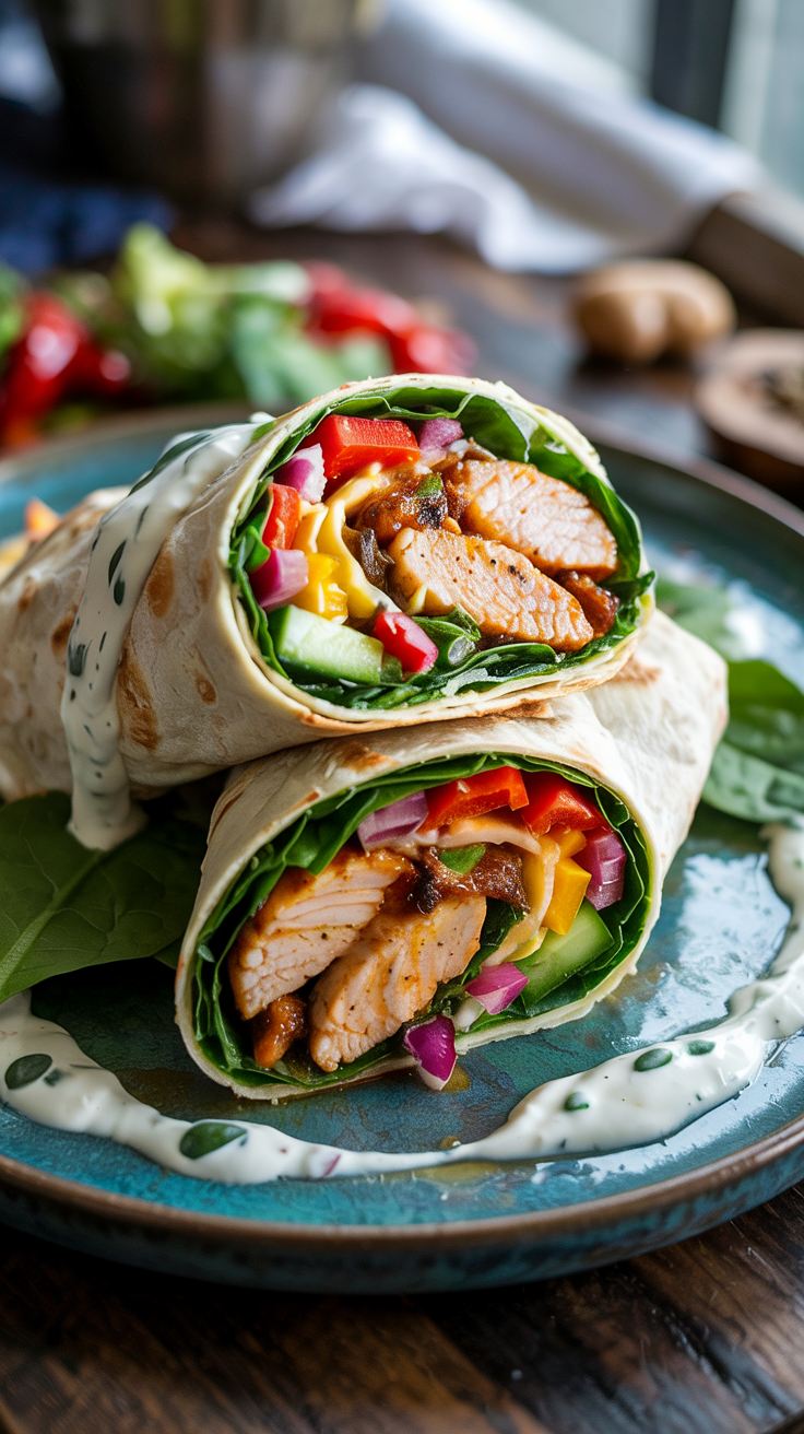 Greek Yogurt Lemon Chicken Wraps Recipe