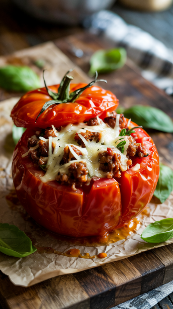 Healthy Ground Beef Recipes for Dinner Ground Beef and Brown Rice Stuffed Tomatoes Recipe