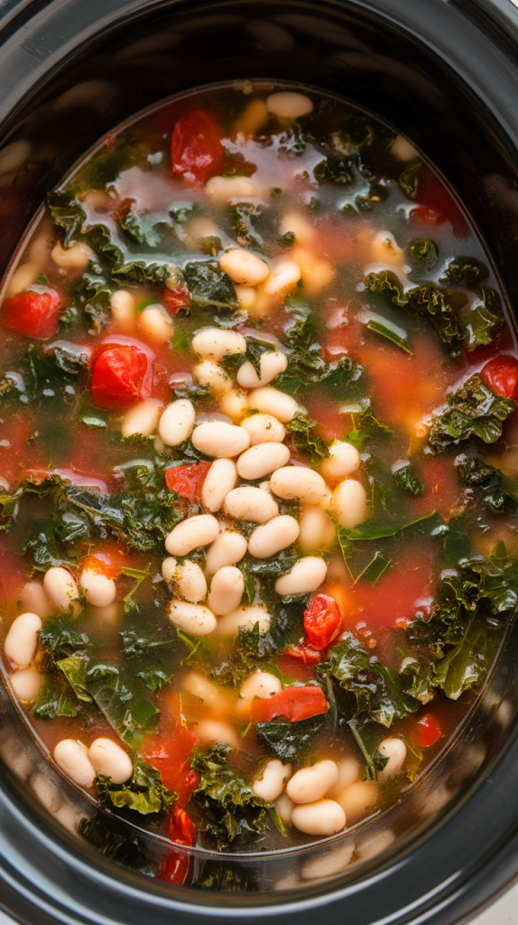 Healthy Tuscan White Bean & Kale Soup Recipe