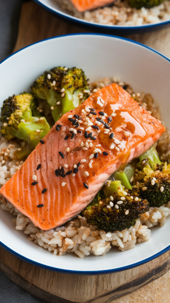 Honey Garlic Salmon Bowls for Two