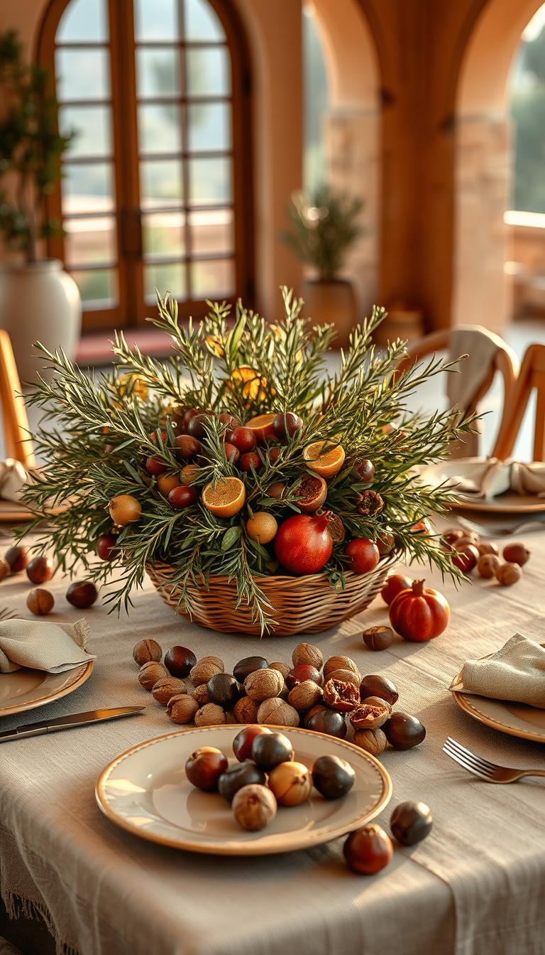 Mediterranean Thanksgiving Decorations Table Setting
