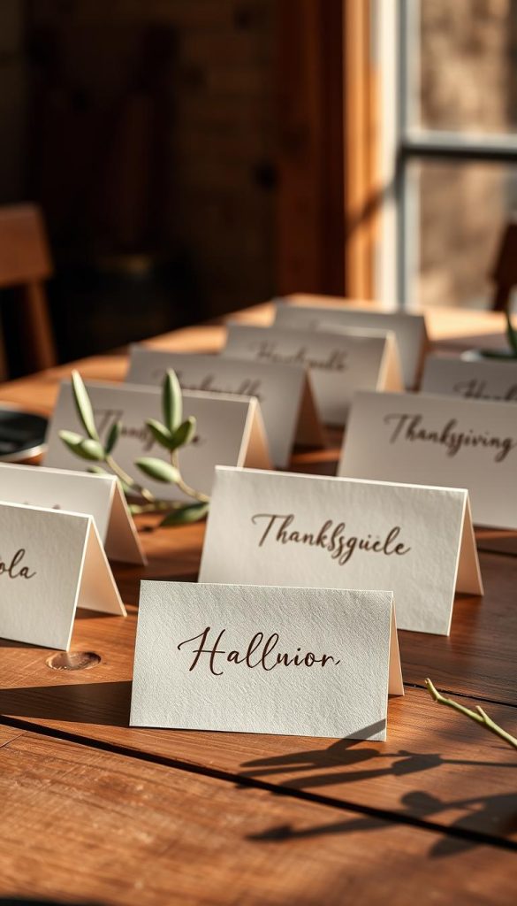 Mediterranean Thanksgiving Handwritten Place Cards Mediterranean Thanksgiving Handwritten Place Cards