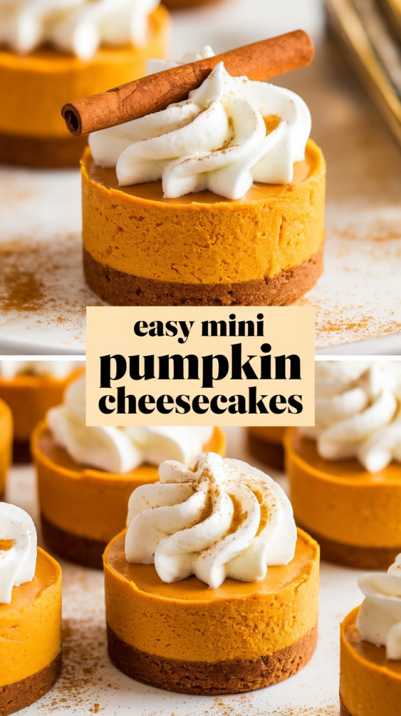 Holiday Desserts Mini Pumpkin Cheesecakes Easy