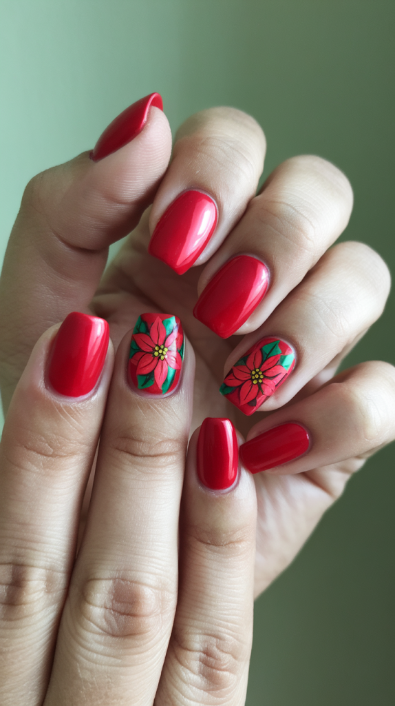 Minimal christmas nails