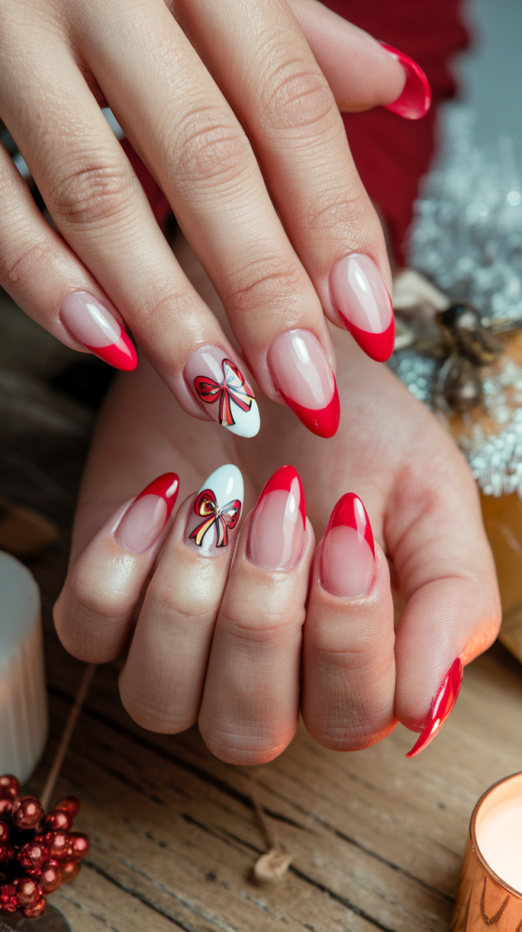 Nails christmas almond