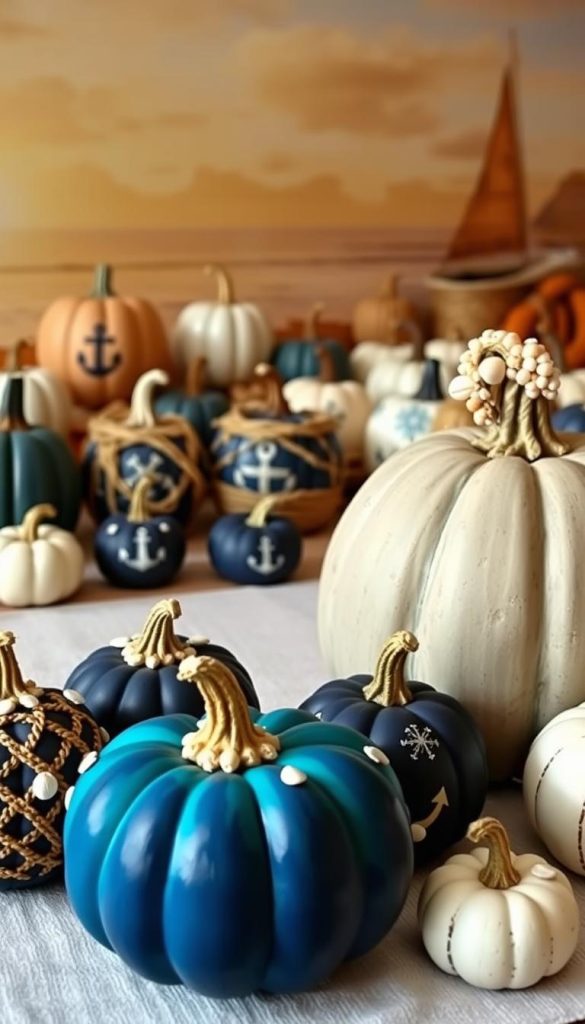 Nautical Pumpkin Decorations Nautical Pumpkin Decorations