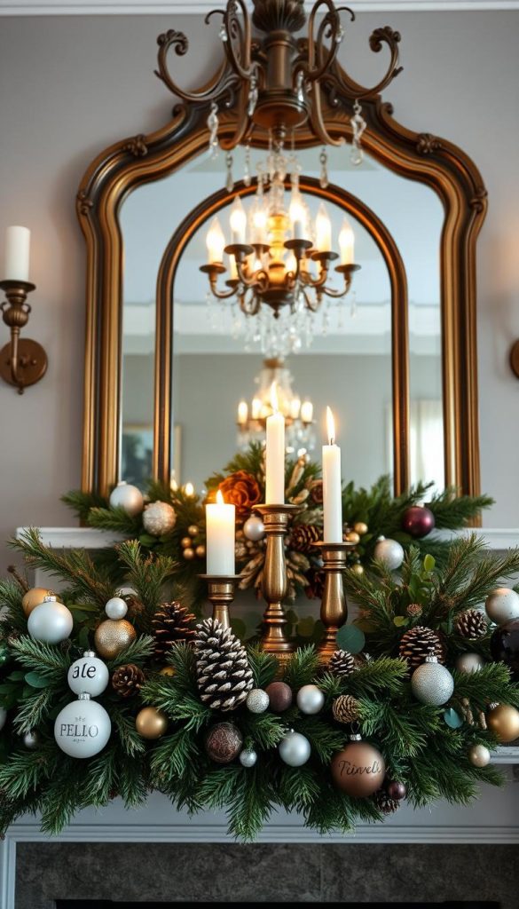 Personalized Christmas Mantel Styling