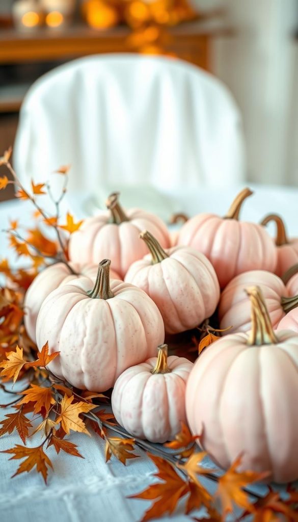 Pink Pumpkins Thanksgiving Decor