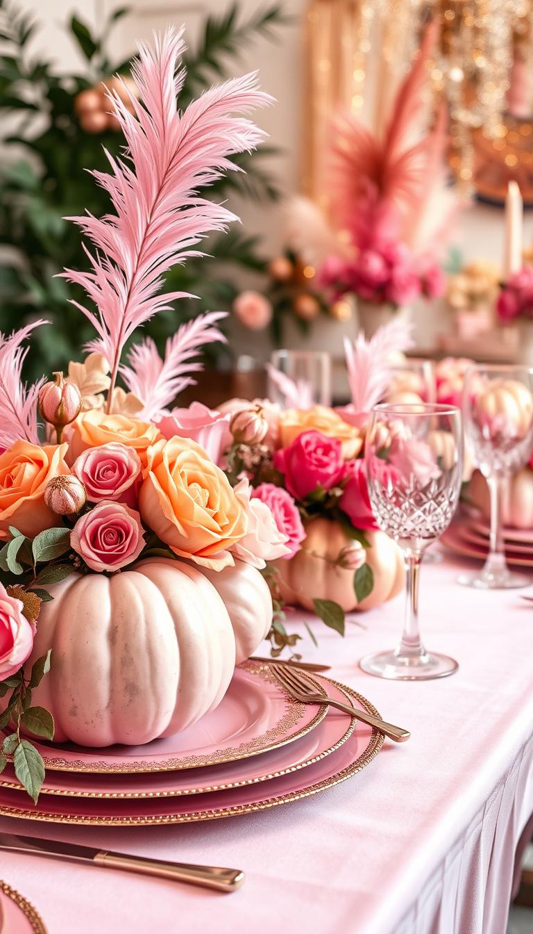 Pink Thanksgiving Decor
