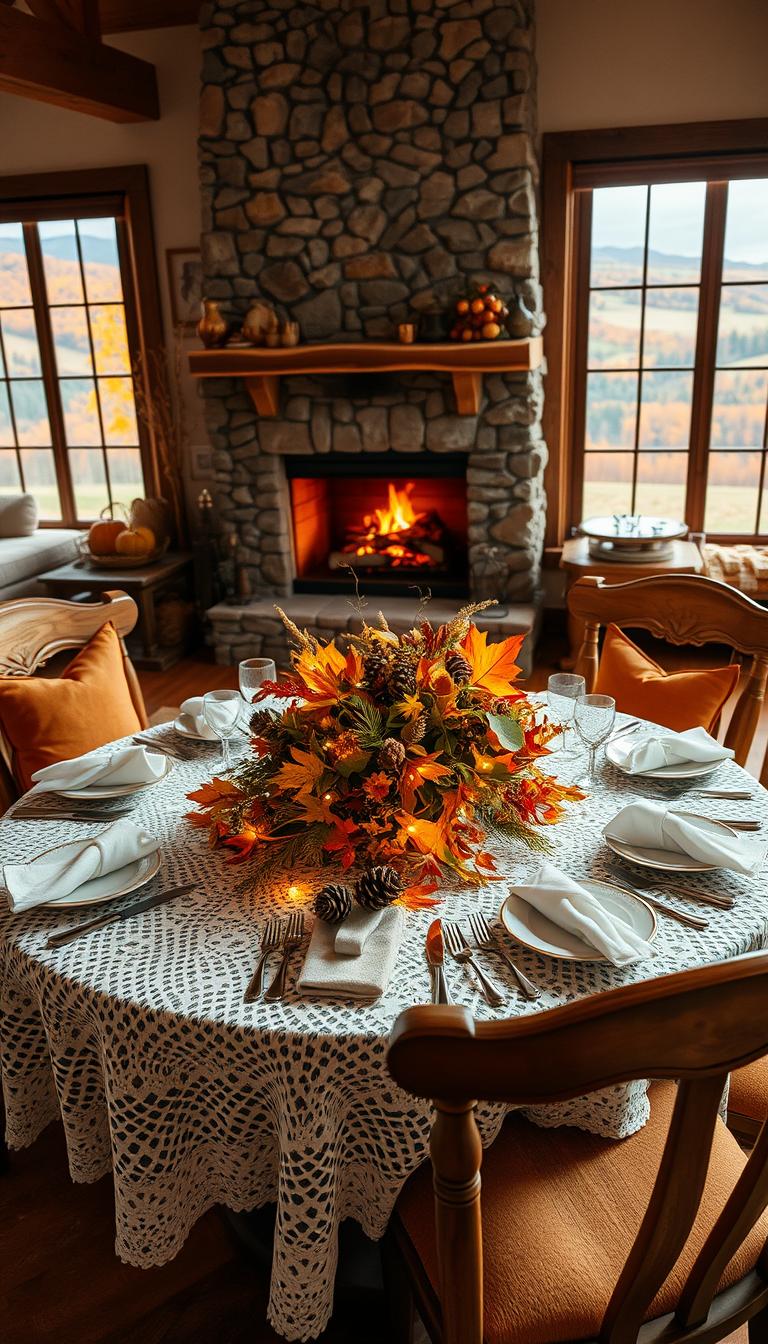 Round Thanksgiving Table Decorations