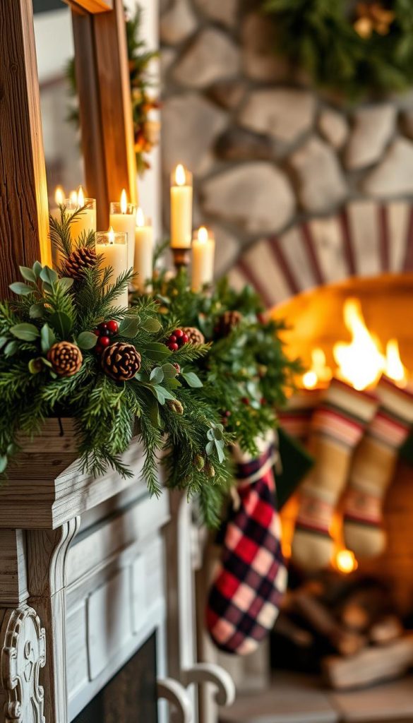 Rustic Christmas Mantel Decor Rustic Christmas Mantel Decor