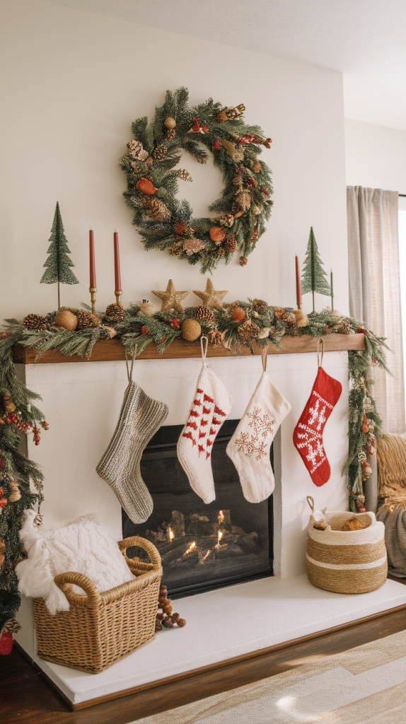Rustic Farmhouse Christmas Mantle Rustic Farmhouse Christmas Mantle