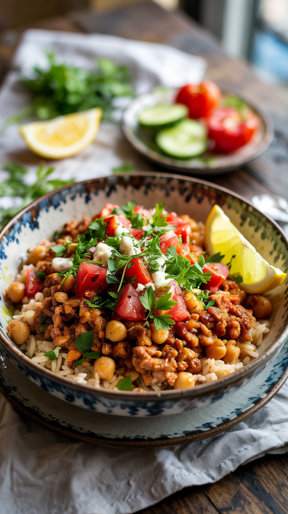 Healthy Ground Turkey Recipes for Dinner Seasoned turkey simmered with chickpeas, tomatoes, garlic, and parsley