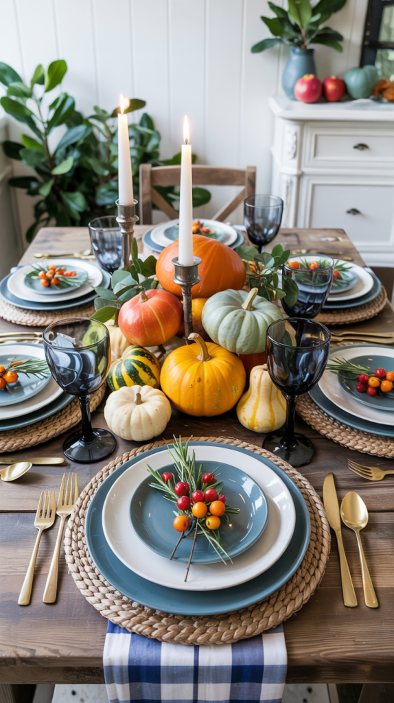 Thanksgiving Decorations Table Setting Simple Farmhouse Thanksgiving Decorations Table Setting