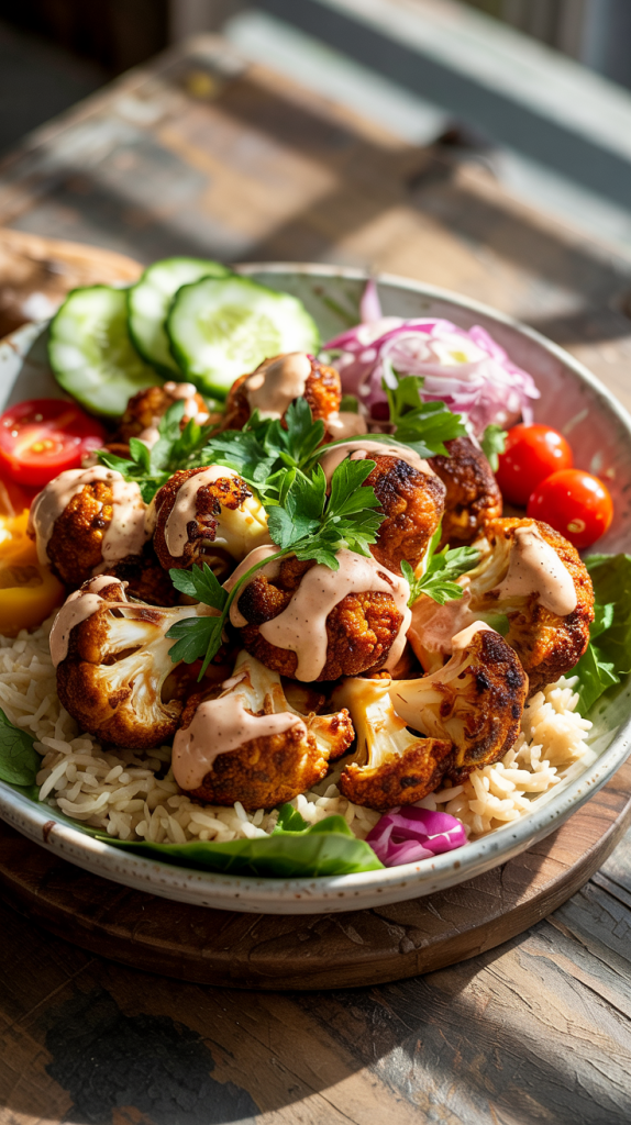Spiced Cauliflower Shawarma Bowls