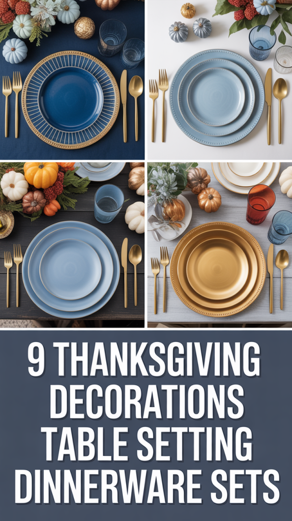 Thanksgiving Decorations Table Setting Dinnerware Sets