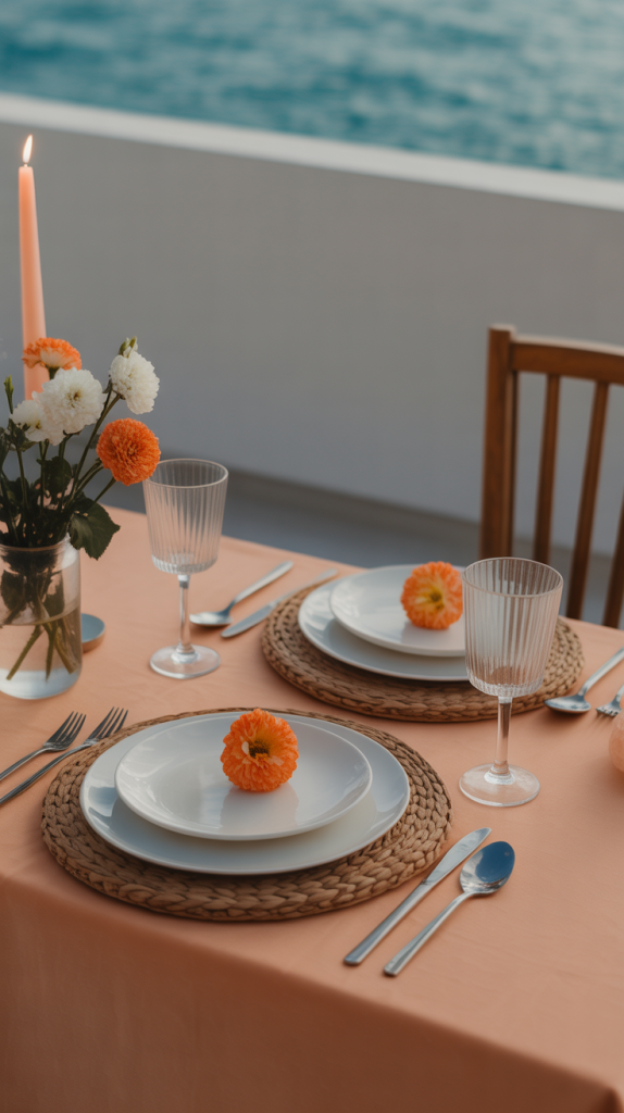 Thanksgiving Decorations Table Setting for Two