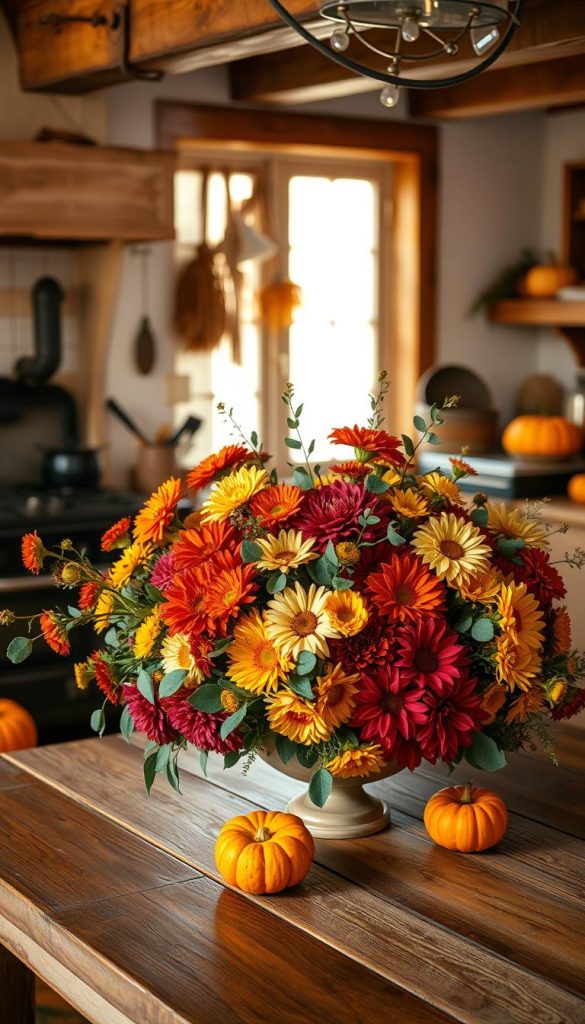 Thanksgiving Kitchen Floral Decor