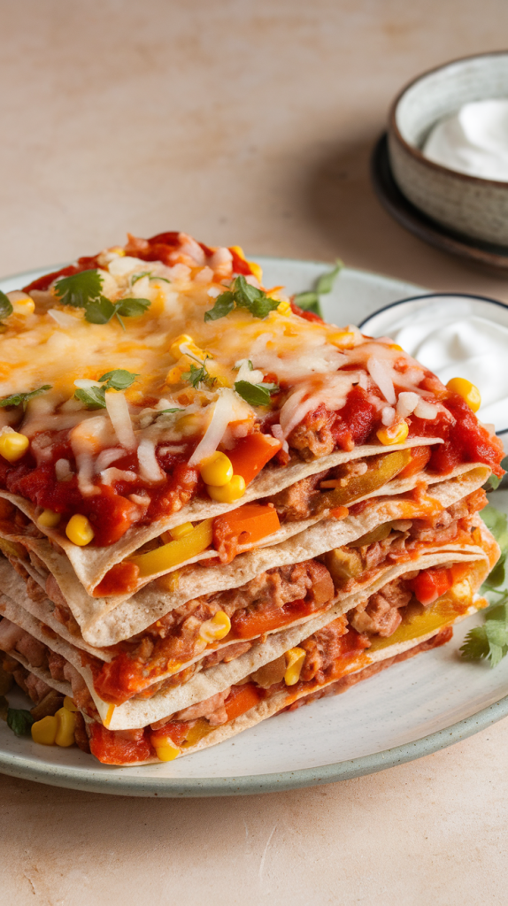 Veggie-Loaded Turkey Enchilada Casserole Recipe